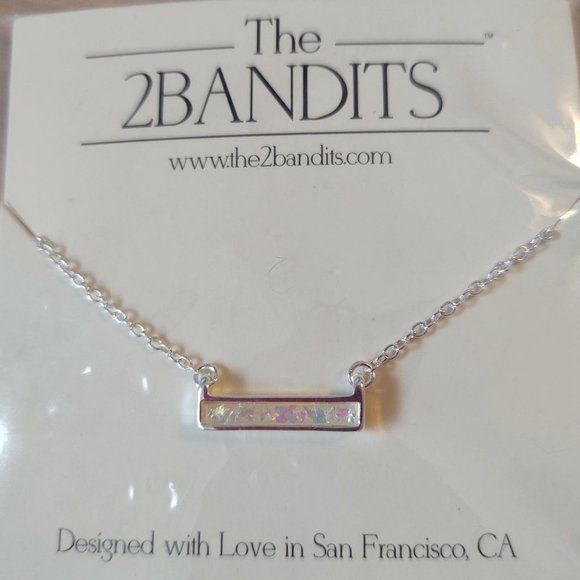2 Bandits Athens Silver Iridescent Necklace - Picture 1 of 4